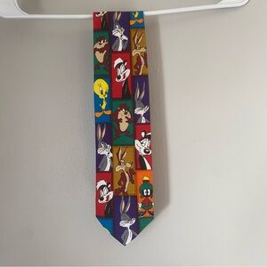 Vintage Warner Bros. Looney Tunes Mania Character Neck Tie